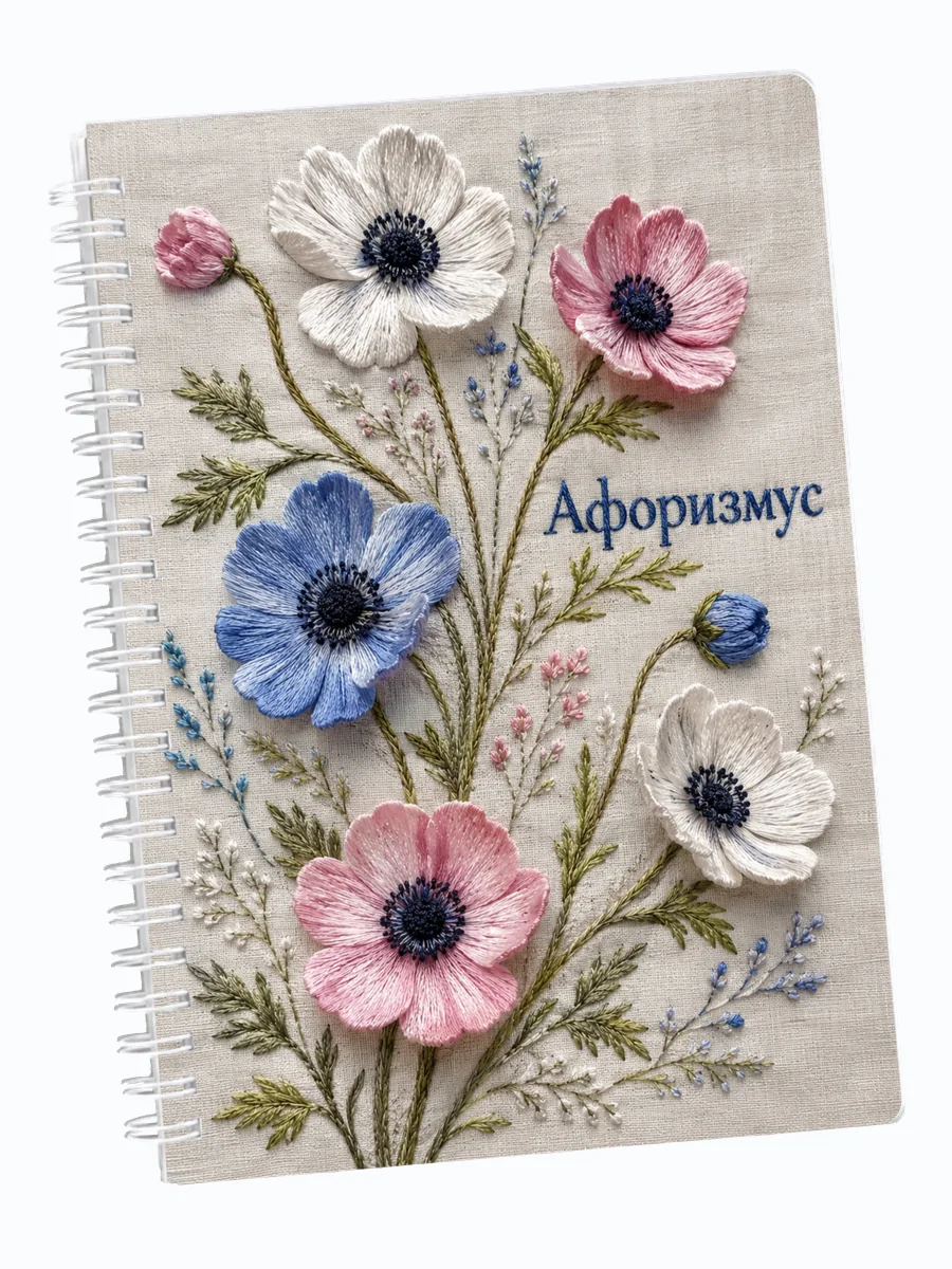 Ежедневник недатированный Анемоны с мотивирующими цитатами