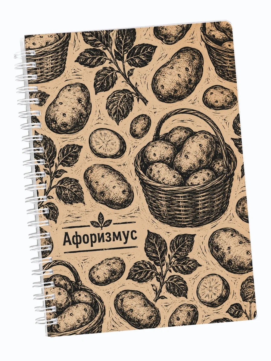 Ежедневник недатированный Картофель с мотивирующими цитатами