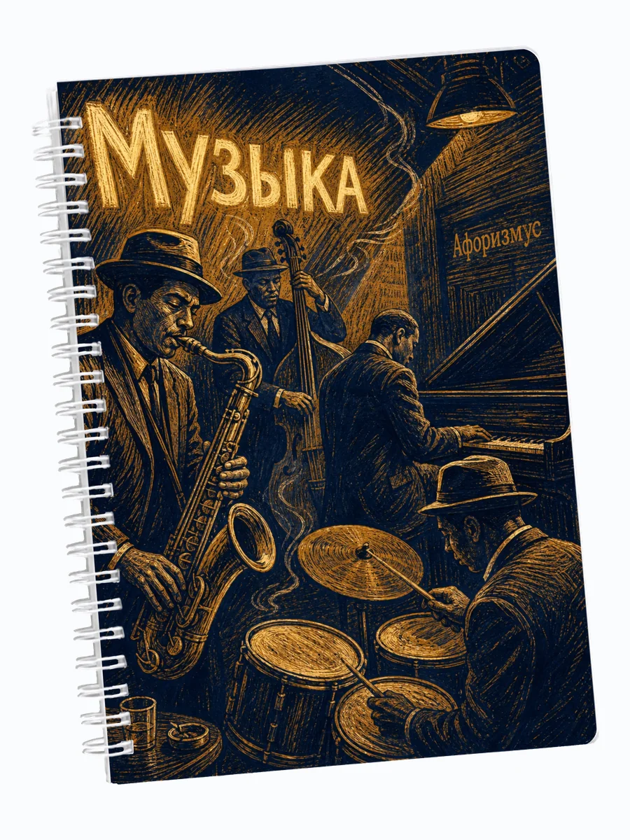Ежедневник недатированный Музыка с мотивирующими цитатами