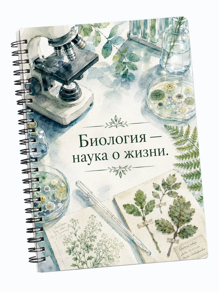 Блокнот биолога с мотивирующими цитатами