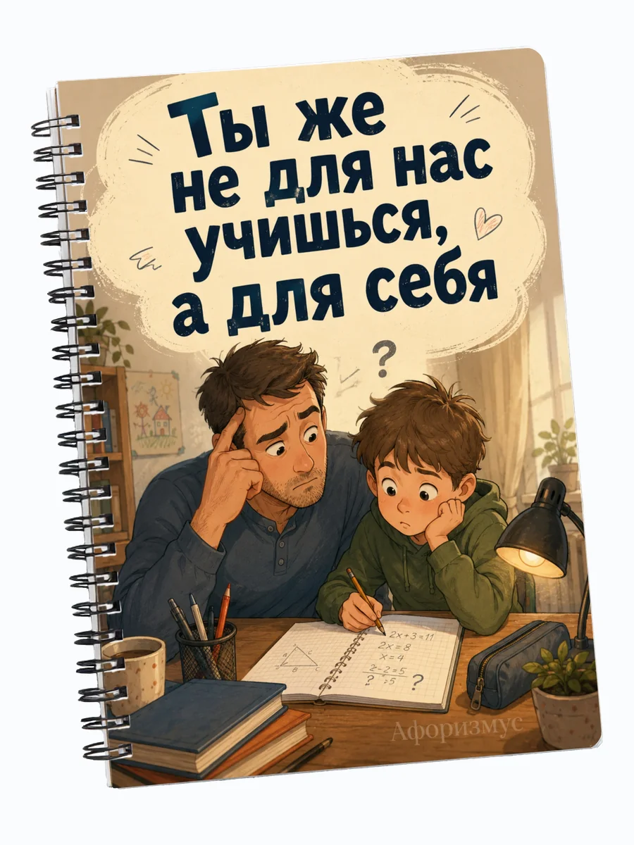 Блокнот Шутки папы с мотивирующими цитатами