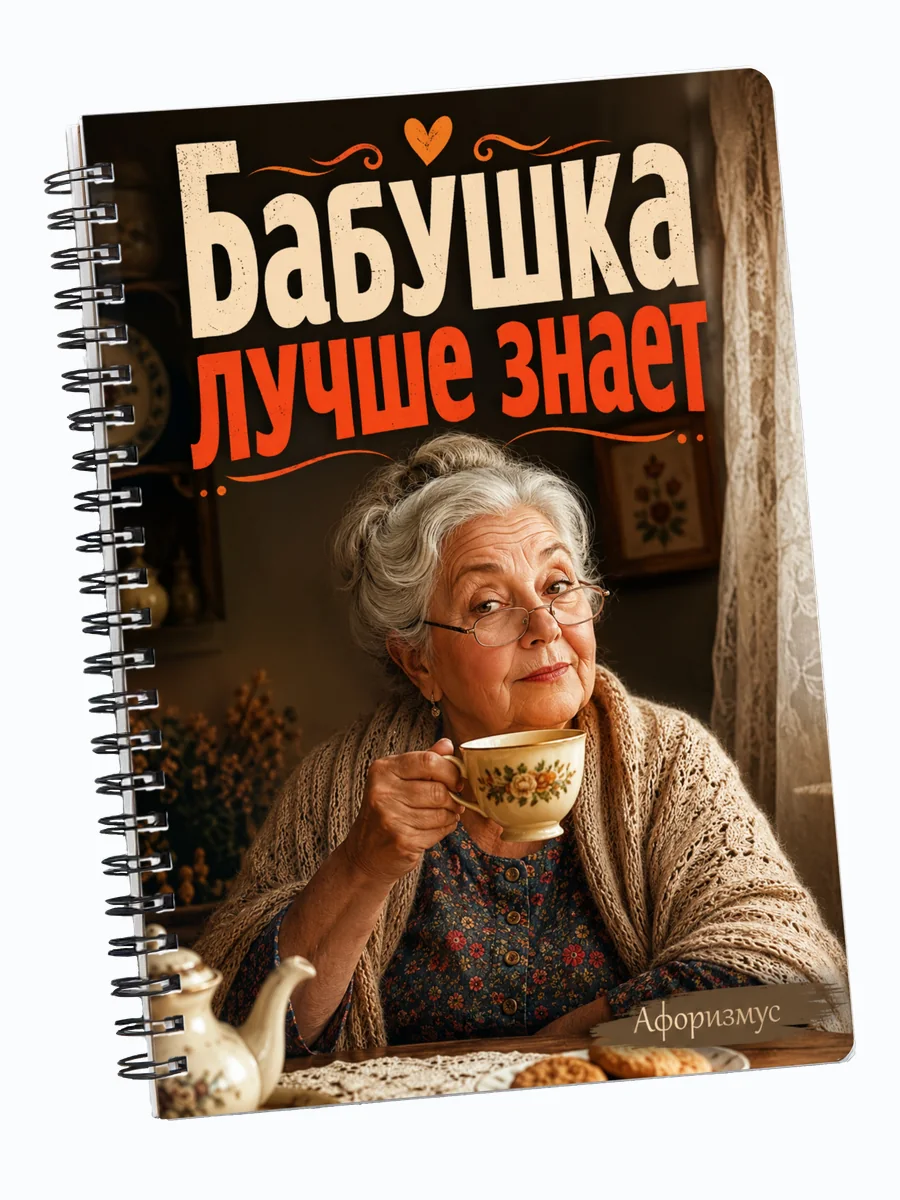 Тетрадь Фразы бабушки с мотивирующими цитатами