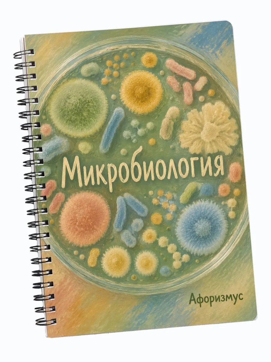 Тетрадь Микробиология с мотивирующими цитатами