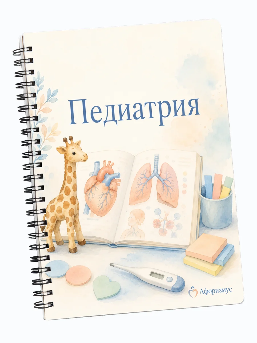 Тетрадь Педиатрия с мотивирующими цитатами