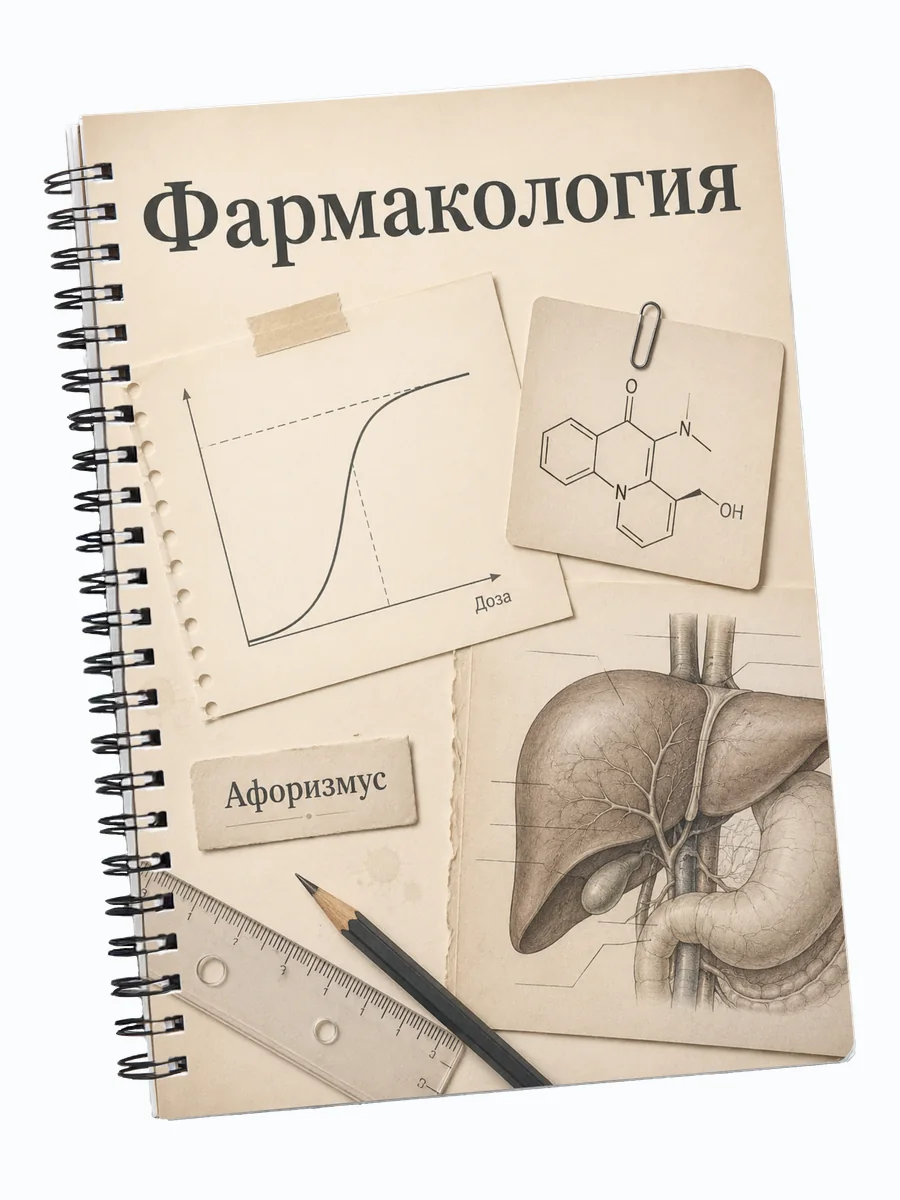 Тетрадь Фармакология с мотивирующими цитатами
