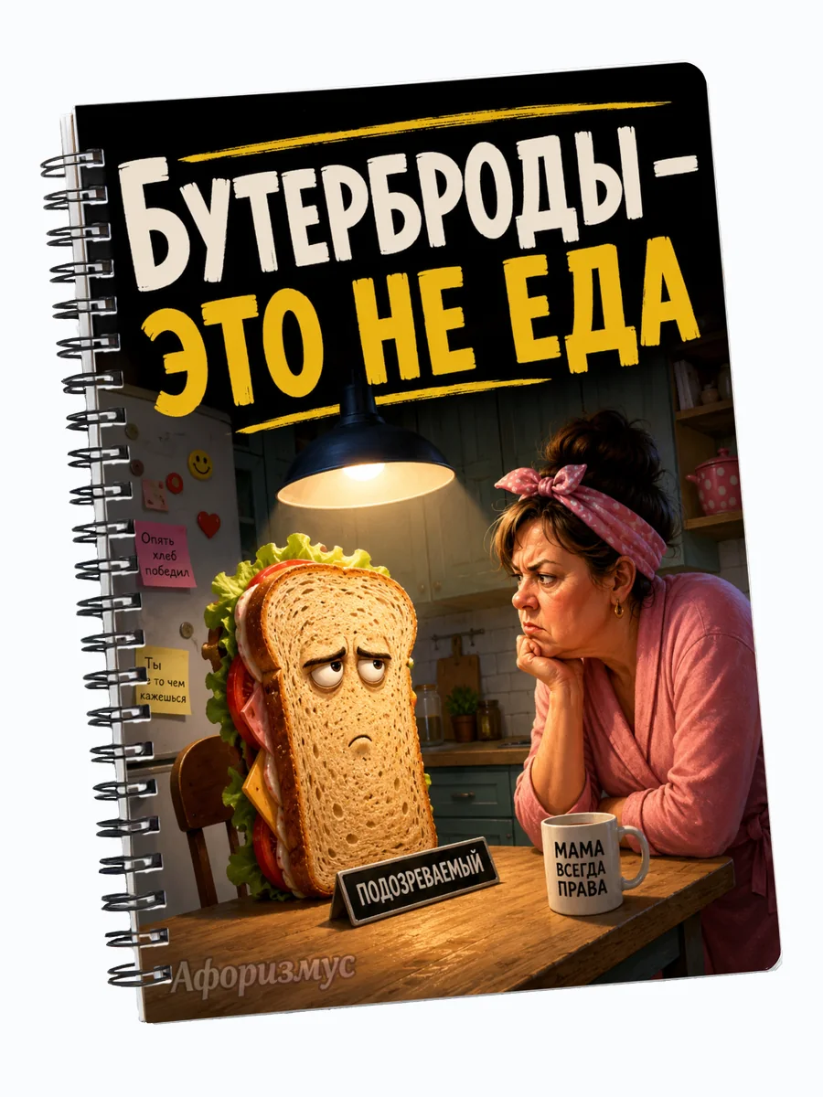 Блокнот Фразы мамы с мотивирующими цитатами