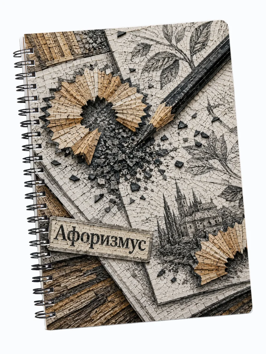 Блокнот Карандашный рисунок с мотивирующими цитатами
