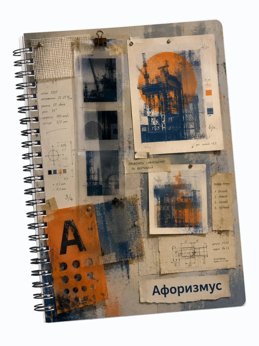 Блокнот Шелкография с мотивирующими цитатами