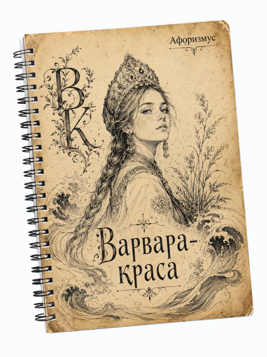 Блокнот Варвара-краса с мотивирующими цитатами